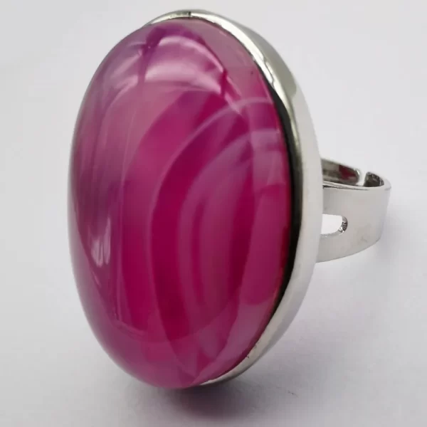 Bagues pierres naturelles- Agate Veinée – Image 4