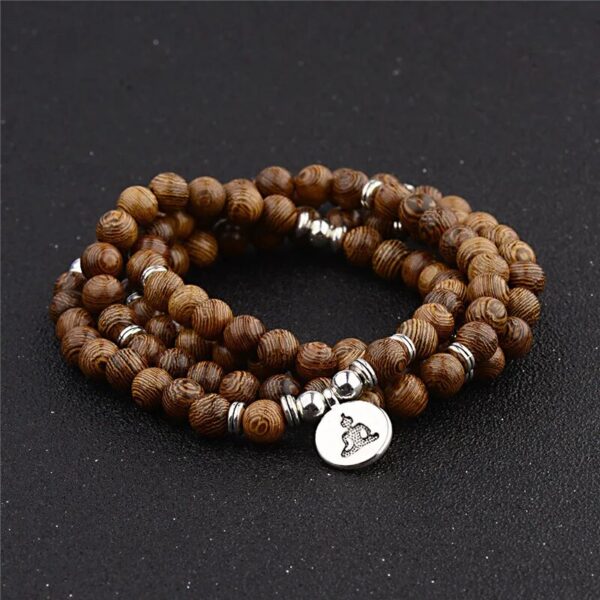 Mala - Bracelet médaillon bouddha - Méditation – Image 3