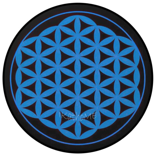 Tapis rond - Fleur de vie - Bleu - Méditation- Reiki – Image 4