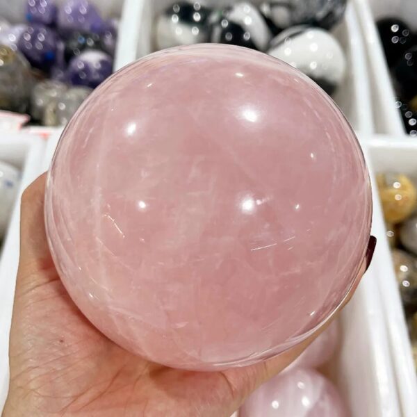 Boule de Cristal de Quartz Rose- Reiki- Méditation