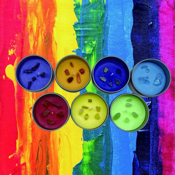 Bougies 7 chakras- lot de 7 bougies- méditation