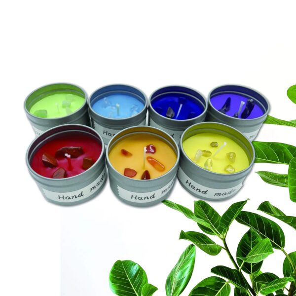 Bougies 7 chakras- lot de 7 bougies- méditation – Image 4