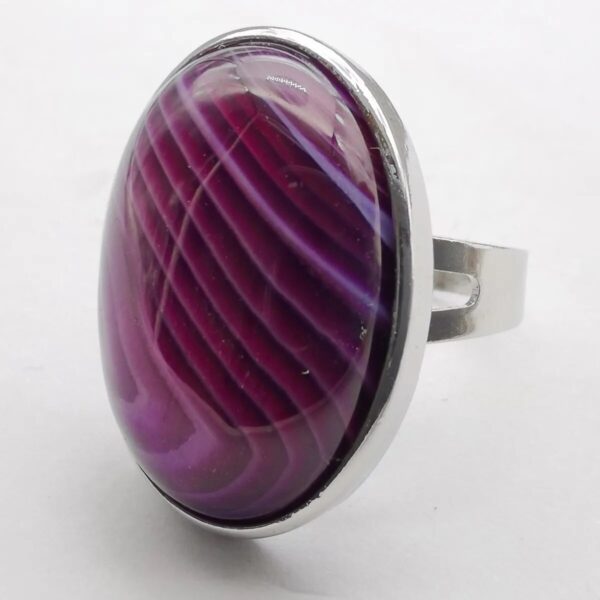 Bagues pierres naturelles- Agate Veinée – Image 7