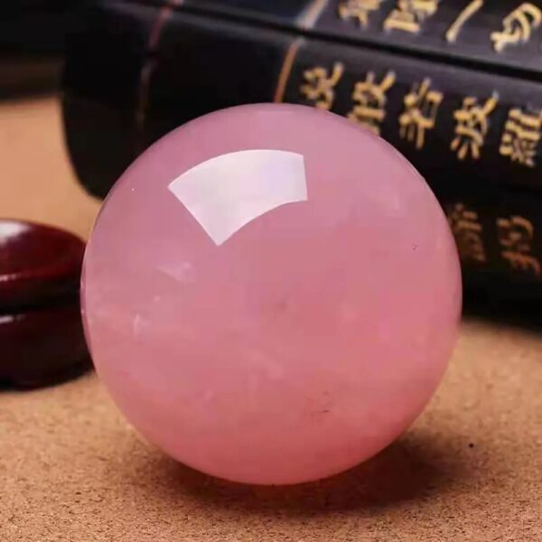Boule de Cristal de Quartz Rose- Reiki- Méditation – Image 4