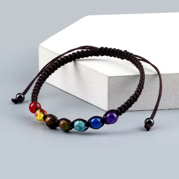 Bracelet tressé- 7 chakras- Guérison – Image 6