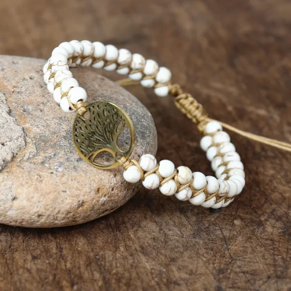 Bracelet double de pierres - Arbre de vie – Image 2
