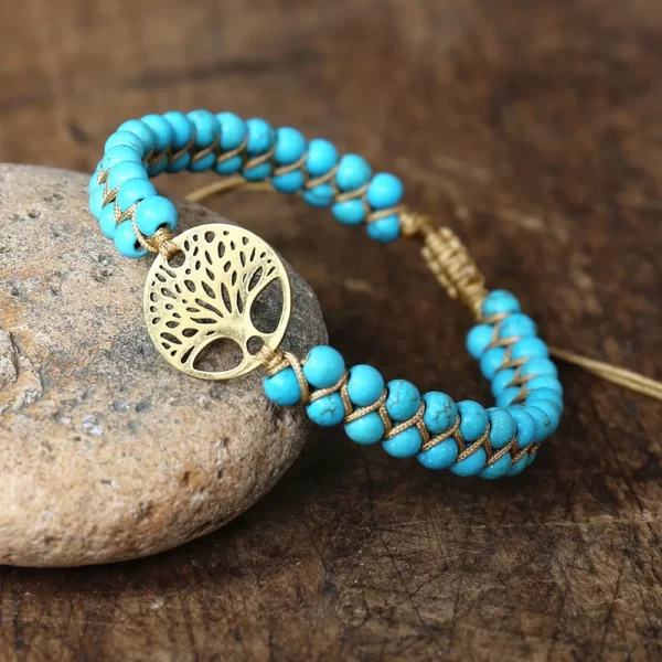 Bracelet double de pierres - Arbre de vie – Image 3